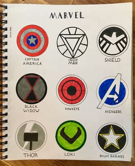 Hand-drawn marvel logos! | Marvel paintings, Avengers drawings, Marvel art drawings