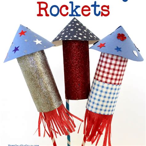 Kids Craft: 4th of July Rockets - Happiness is Homemade