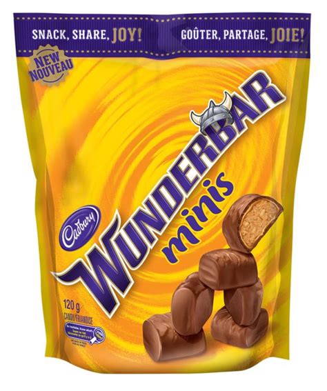 Cadbury Wunderbar Minis Mini Peanut Butter & Caramel Chocolate Bars ...