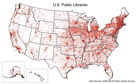 Average Distance to Public Libraries in the US | At These Coordinates