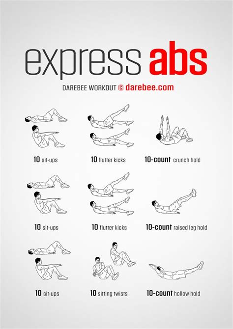 Express Abs Workout | Quick ab workout, Workouts to get abs, Abs ...