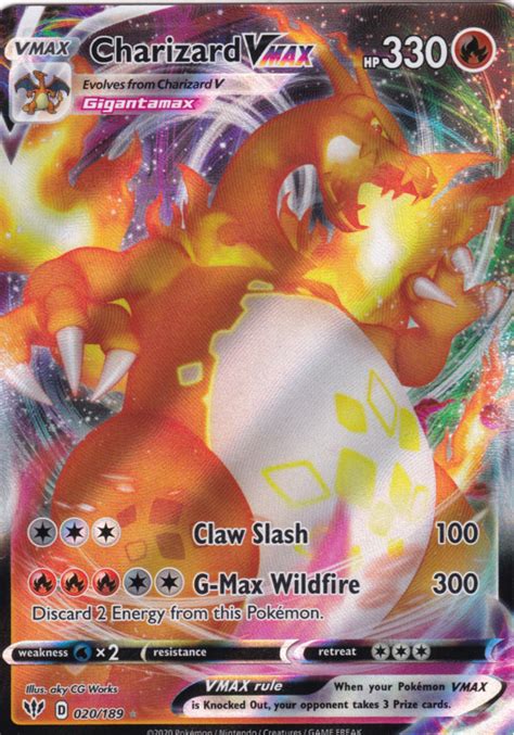 Charizard VMAX : SWORD AND SHIELD - DARKNESS ABLAZE 020/189 - Pokemon Single Card