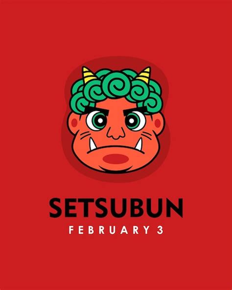 Premium Vector | Japanese devil mask for setsubun festival poster design