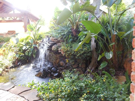 Waterfall with lush landscaping | Landscape, Waterfall, Plants