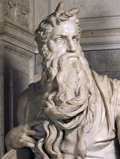 Moses is depicted with HORNS in many classical Renaissance artworks : r ...