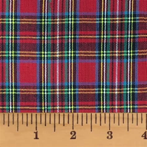 Scotty Red Tartan Christmas Plaid Homespun Cotton Fabric - Sold by the Yard - JCS Fabric ...