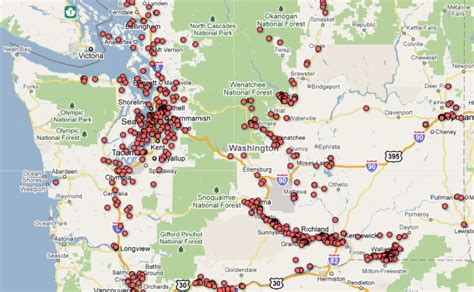 Washington winery map from Puget Sound Business Journal | Sean P. Sullivan - Washington Wine Report