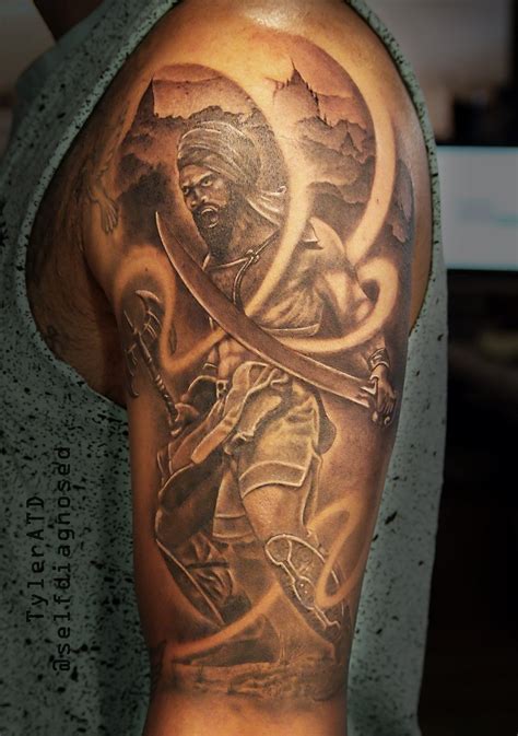 Tyler ATD Tattoos - Sikh warrior half sleeve tattoo TylerATD,...