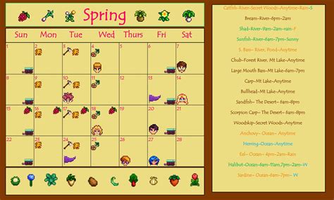 Stardew Valley Calender - Customize and Print