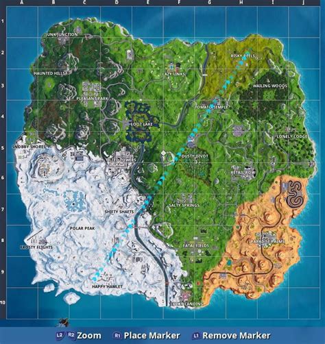 Fortnite Season 7 Map New Named Locations: Happy Hamlet, Polar Peak & More