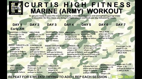 FREE! Marine / Army Workout programme to pass fitness tests - Curtis High - YouTube