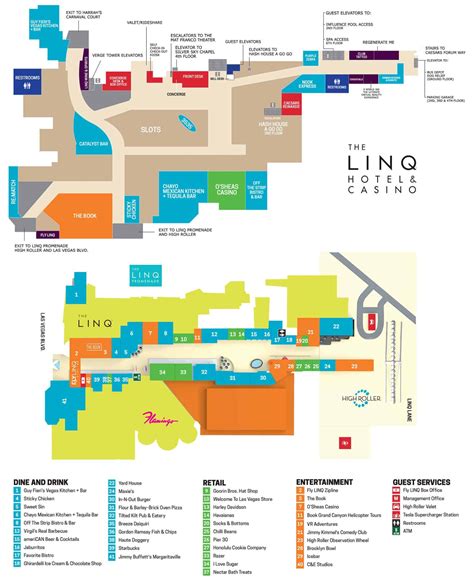 The Linq Hotel Map: Restaurants, Shops, & Entertainment In 2021