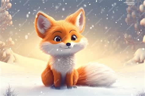 Premium AI Image | A fox in the snow