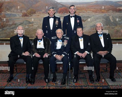 U.S. Air Force Medal of Honor recipients are photographed with ...