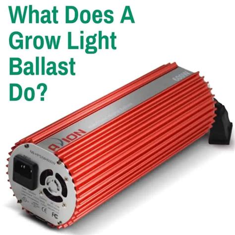 What Does A Grow Light Ballast Do?