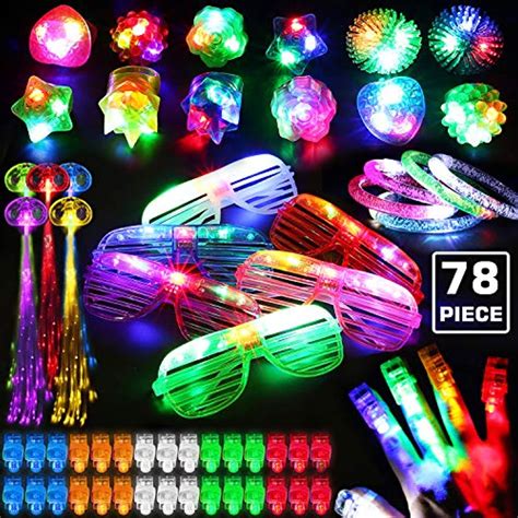 TOYIFY - 78PCs LED Light Up Toy Party Favors Glow In The Dark,Party Supplies Bulk For Adult Kids ...