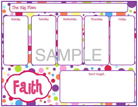 5 Best Images of Fun Weekly Calendar Printable - Free Printable Weekly ...