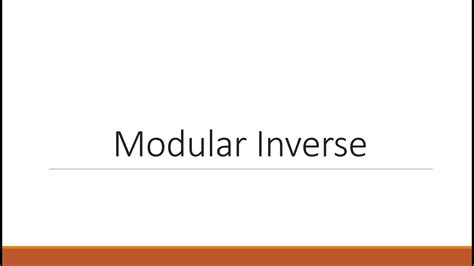 What is Modular Inverse and How to Find it!?? [Tutorial] - YouTube