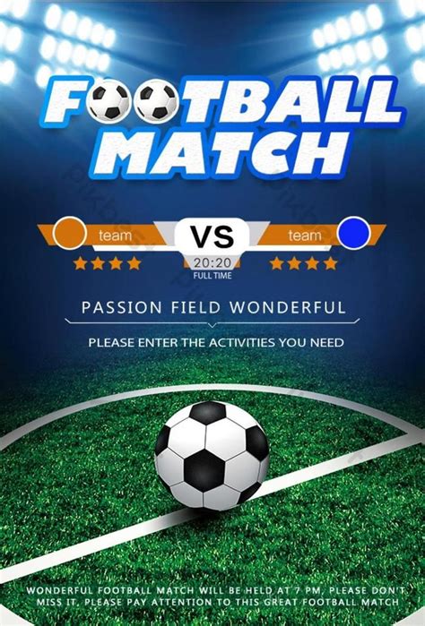 Football Match Poster | PSD Free Download - Pikbest | Football match, Sport poster design ...