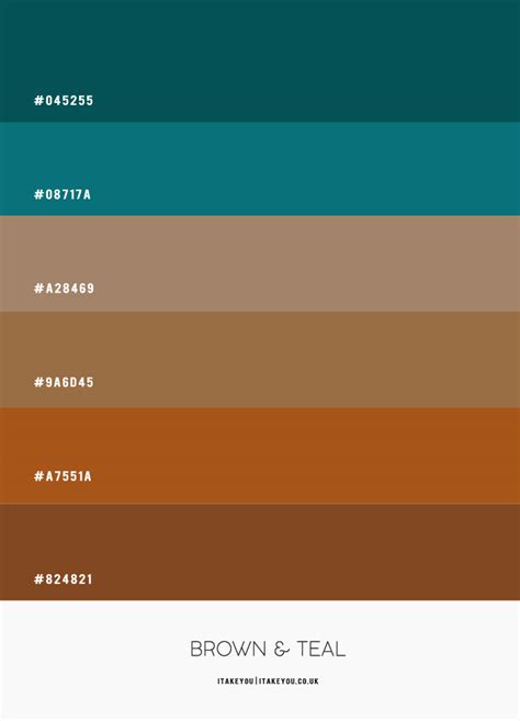 Brown and Teal Colour Scheme #Colour Palette 72 I Take You | Wedding ...