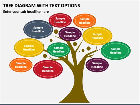 Free Tree Diagram with Text Options PowerPoint Template & Google Slides