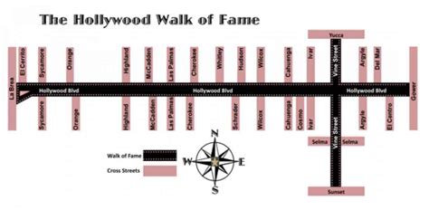 Hollywood Stars Map hollywood walk of fame map holidaymapq with 1222 X ...