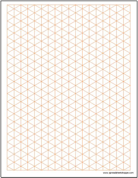 Isometric Graph Paper Template - Spreadsheetshoppe