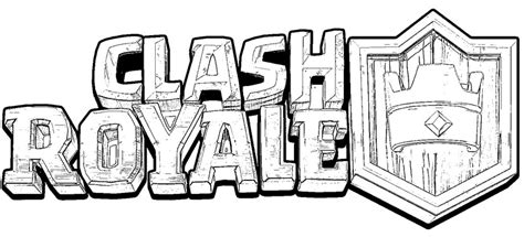 Coloring page Clash Royale : Logo Clash Royale 2