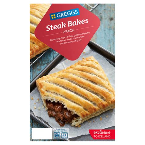 Greggs 2 Steak Bakes 280g | Greggs | Iceland Foods