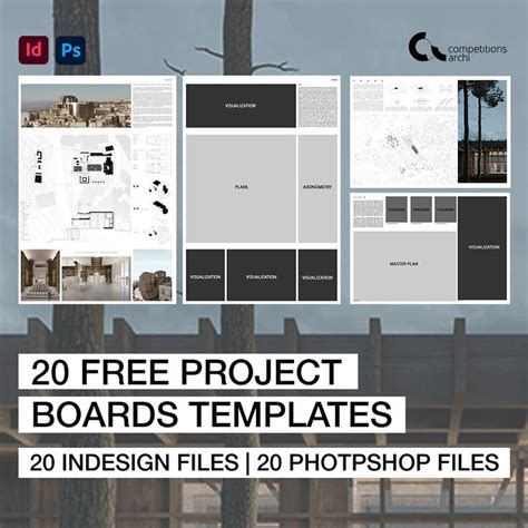 20 Free Project Boards Templates | Architecture portfolio layout, Presentation board design ...