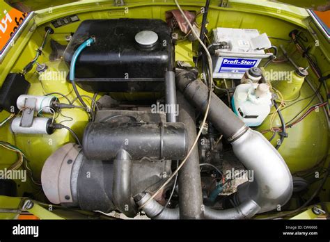 Europe, Germany, Brandenburg, Berlin, Trabant, car, engine Stock Photo ...