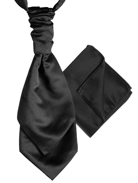 Paisley of London | satin black cravat | boys adjustable black cravat ...