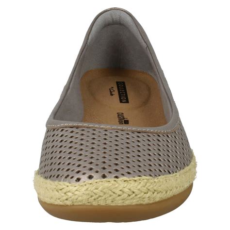 Ladies Clarks Summer Slip On Ballerina Leather Flat Shoes *Danelly ...