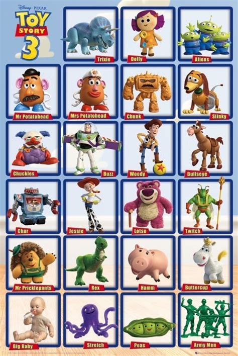 Poster TOY STORY 3 - grid | Wall Art | 3+1 FREE | Abposters.com