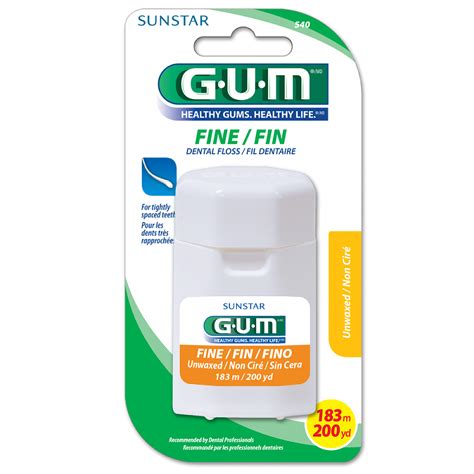 540 GUM Fine Floss 200 YD Unwaxed - SUNSTAR – Oral Care Products Provider