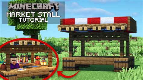 Minecraft Market Stall Design How to build a market stall tutorial 2020