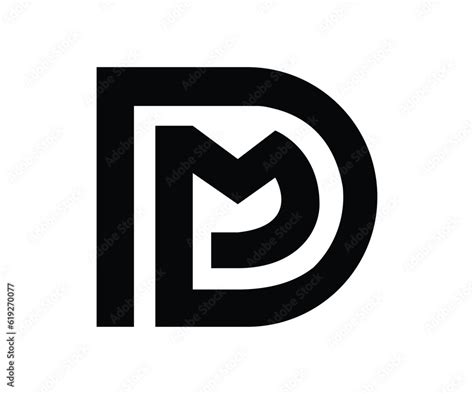 D M letter logo design vector logo template Stock Vector | Adobe Stock