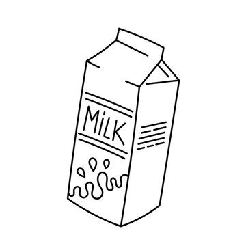 Milk Carton Realistic Drawing