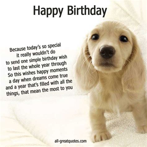 Happy Birthday Quotes From Dogs. QuotesGram