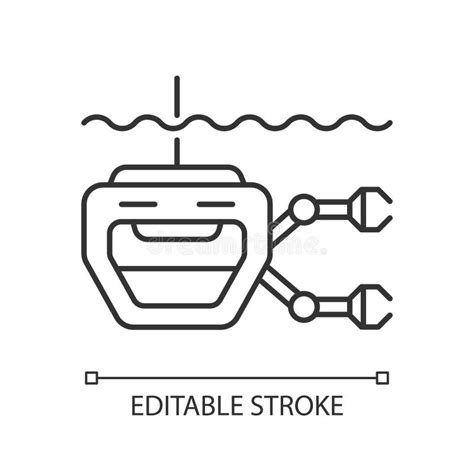 ROV linear icon stock vector. Illustration of marine - 214995018