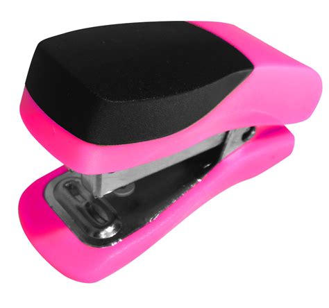 Single Mini Pink Plastic Stapler - On-Route Store