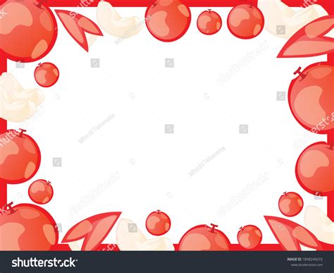 Frame Illustration Apple Stock Vector (Royalty Free) 1898245072 ...