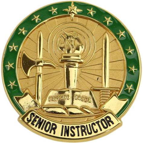 Army Identification Badge: Senior Instructor - Gold – Vanguard Industries