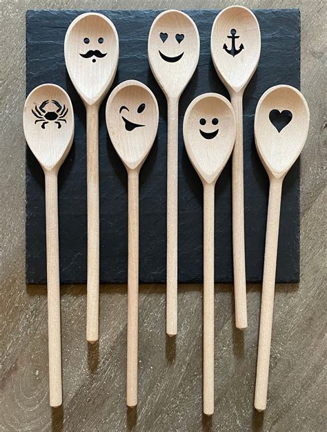 Smiley Emoji Wooden Spoon - Etsy