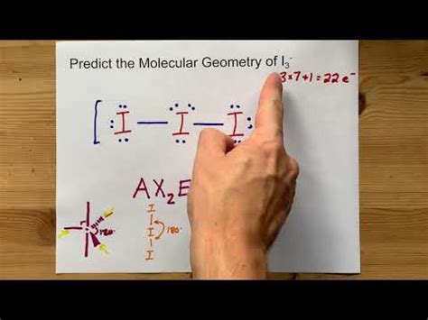 Predict the Molecular Geometry of I3- (triiodide ion) - YouTube