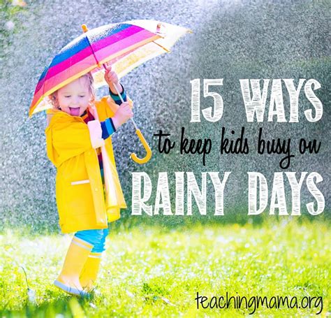 15 Ways to Keep Kids Busy on Rainy Days | Animal Farm Pre Primary ...