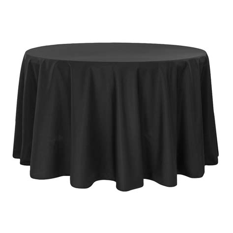 Polyester 108" Round Tablecloth - Black– CV Linens