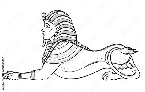 Sphinx, Egyptian mythical creature with head of human, body of lion and ...