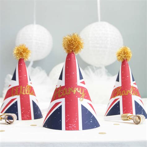 Union Jack Party Hats By Postbox Party | notonthehighstreet.com