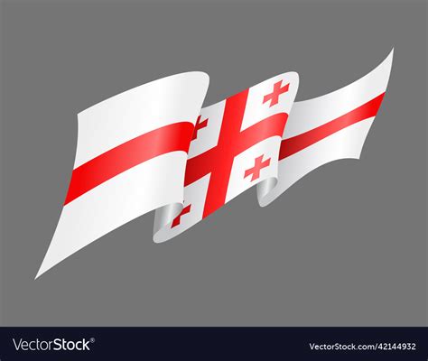 Georgian flag wavy abstract background Royalty Free Vector